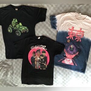 Lot of 3 Gorillaz Band T Shirts Size XSmall